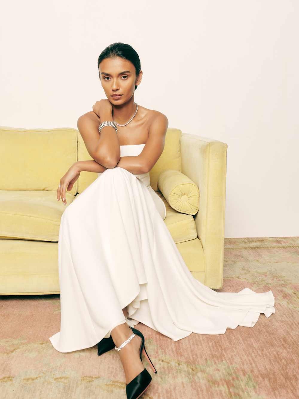 REFORMATION Haisley Corset Two Piece Set in Ivory/Natural Sz 6 - Picture 4 of 9